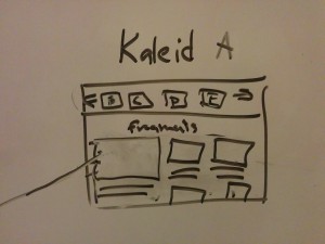 Example Kaleid basic design with fragments/content